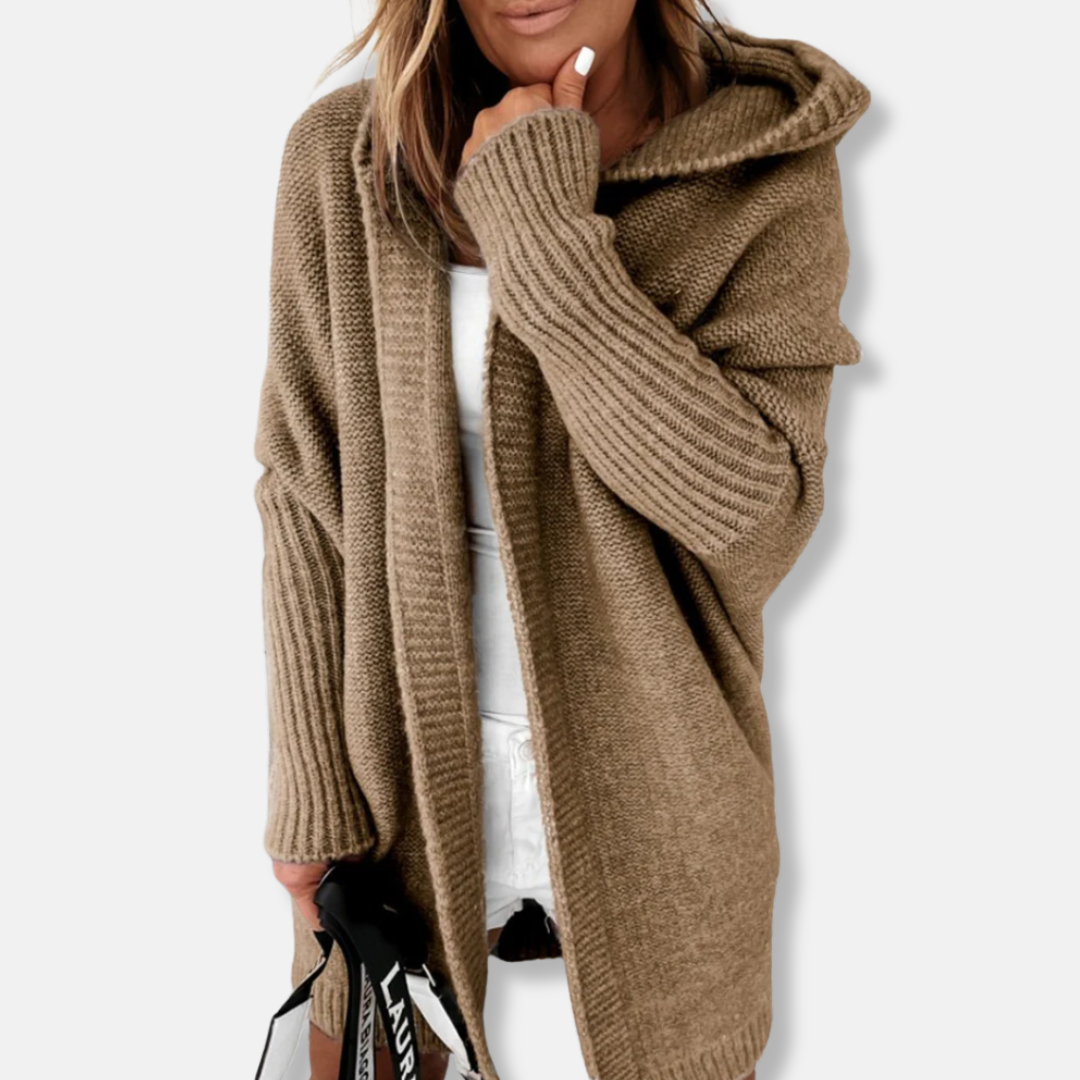 Dolce Bruma – Open-Front Hooded Cardigan