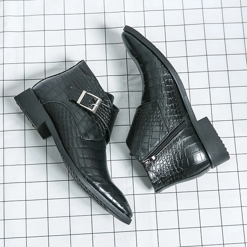 "Ambassador" Ankle Leather Boots