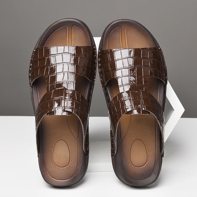 "Deserto Urbano" Embossed Sandals