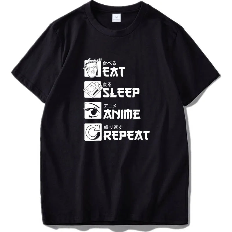 "Eat, Sleep, Anime, Repeat" - T-Shirt by Cristian Moretti® - Cristian Moretti