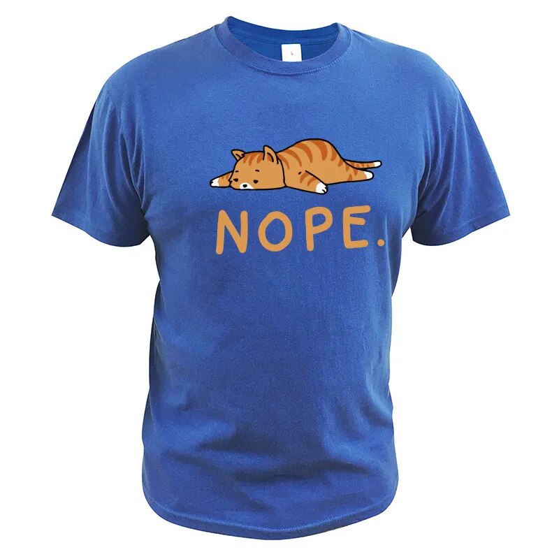 "NOPE." - Lazy Cat T-Shirt by Cristian MorettiĀ® - Cristian Moretti