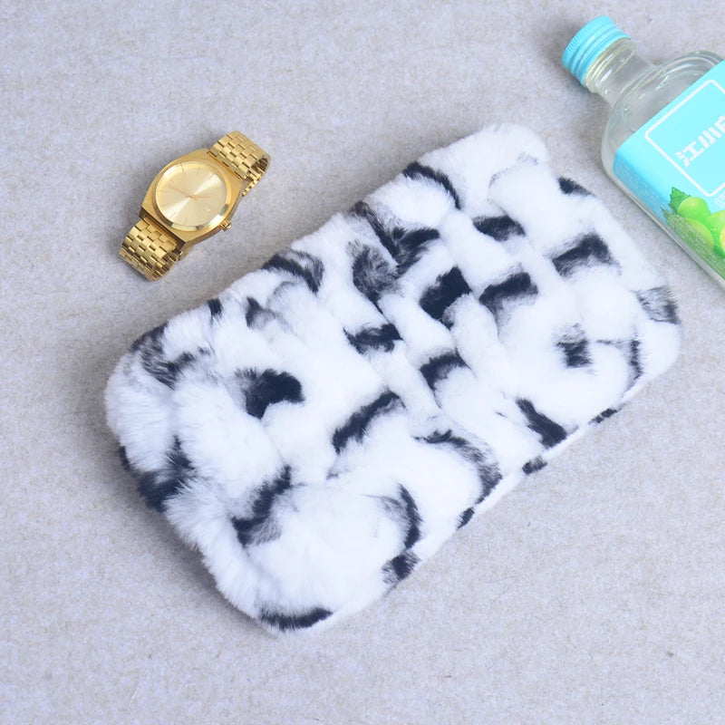 Women Real Fur Handmade Stretch Fur Scarf Knit Genuine Rex Rabbit Fur Headbands Girls Natural Fur Ring Cowl Snood Scarves Winter