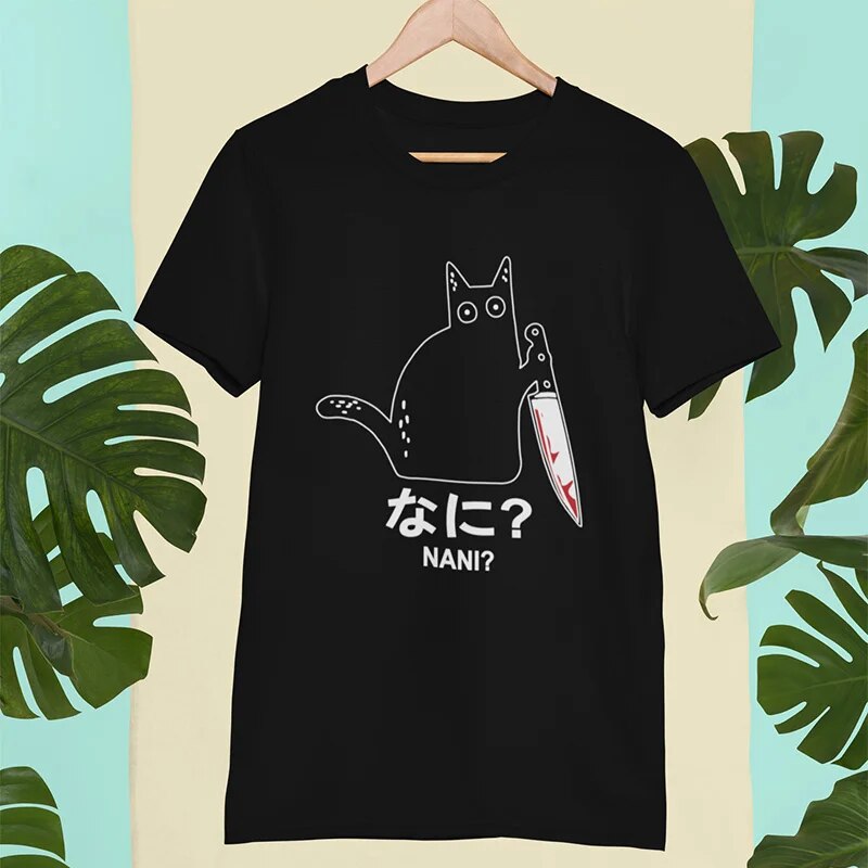 "Nani?" - Killer Cat T-Shirt by Cristian Moretti® - Cristian Moretti