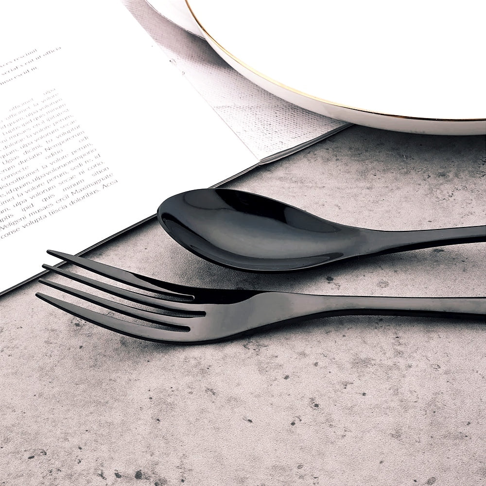 Space Black Cutlery Set by Cristian Moretti®