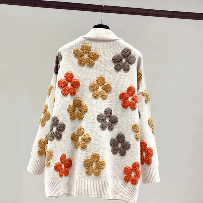 Fiorella – Floral Appliqué Cardigan