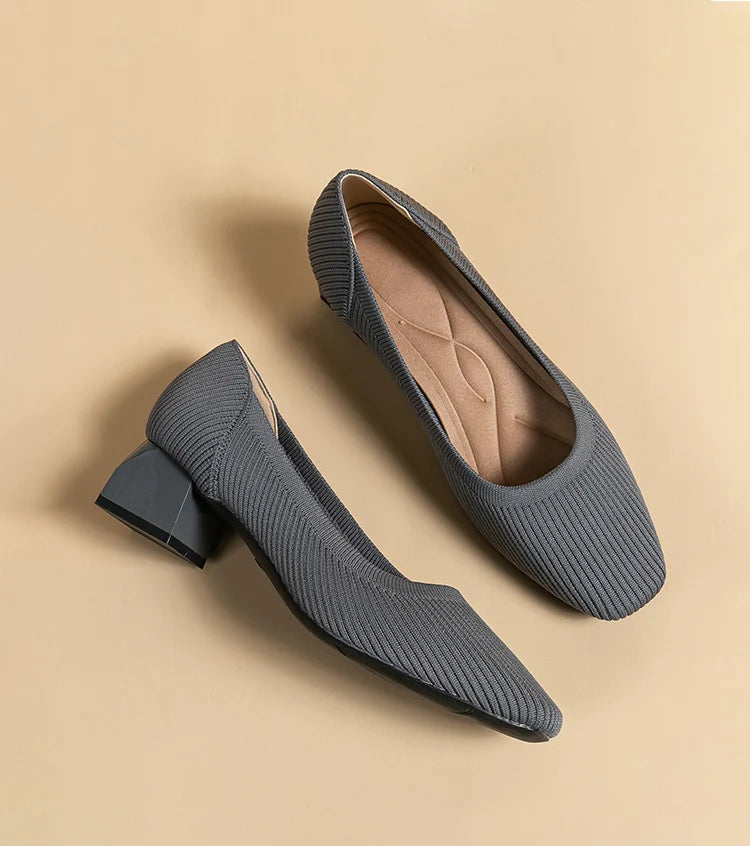 "Amari" Knitted Mid-Heels