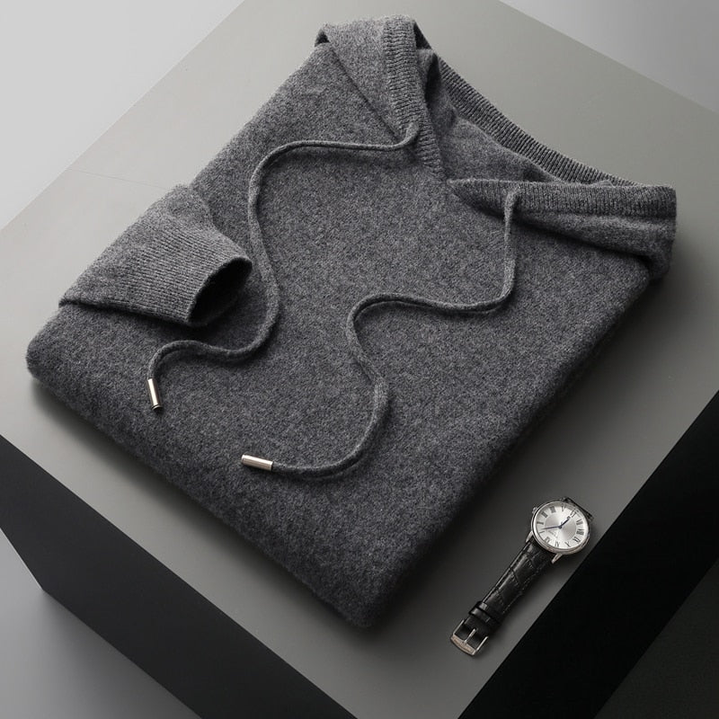 100% Merino Wool Premium Hoodie by Cristian MorettiĀ® - Cristian Moretti
