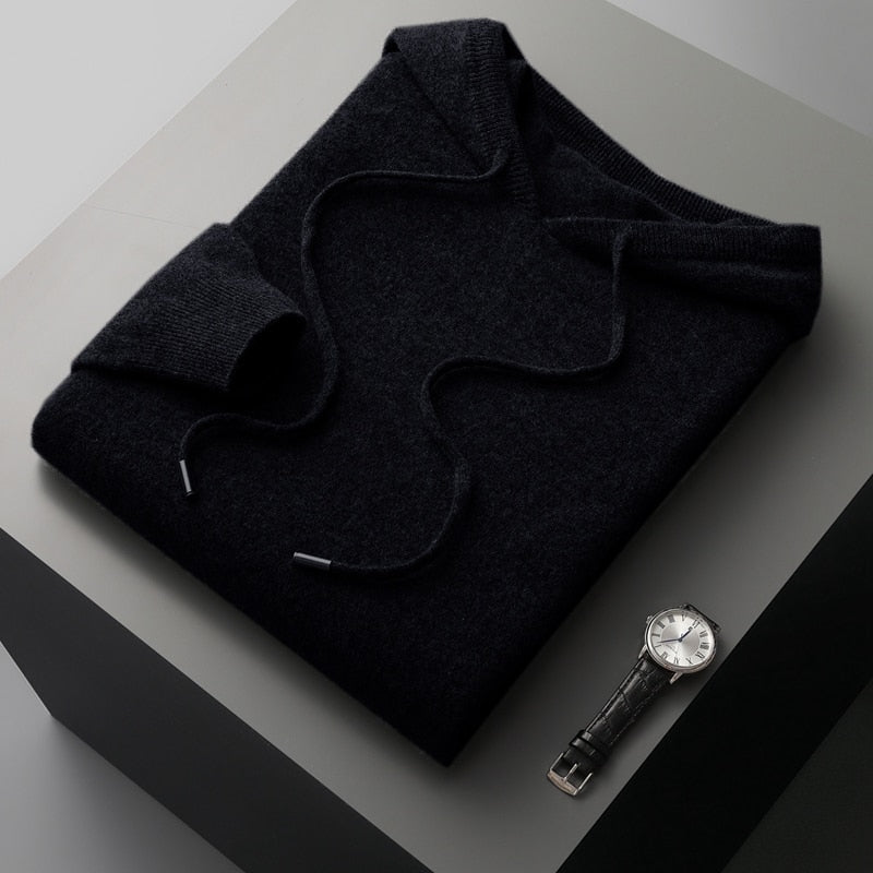 100% Merino Wool Premium Hoodie by Cristian MorettiĀ® - Cristian Moretti
