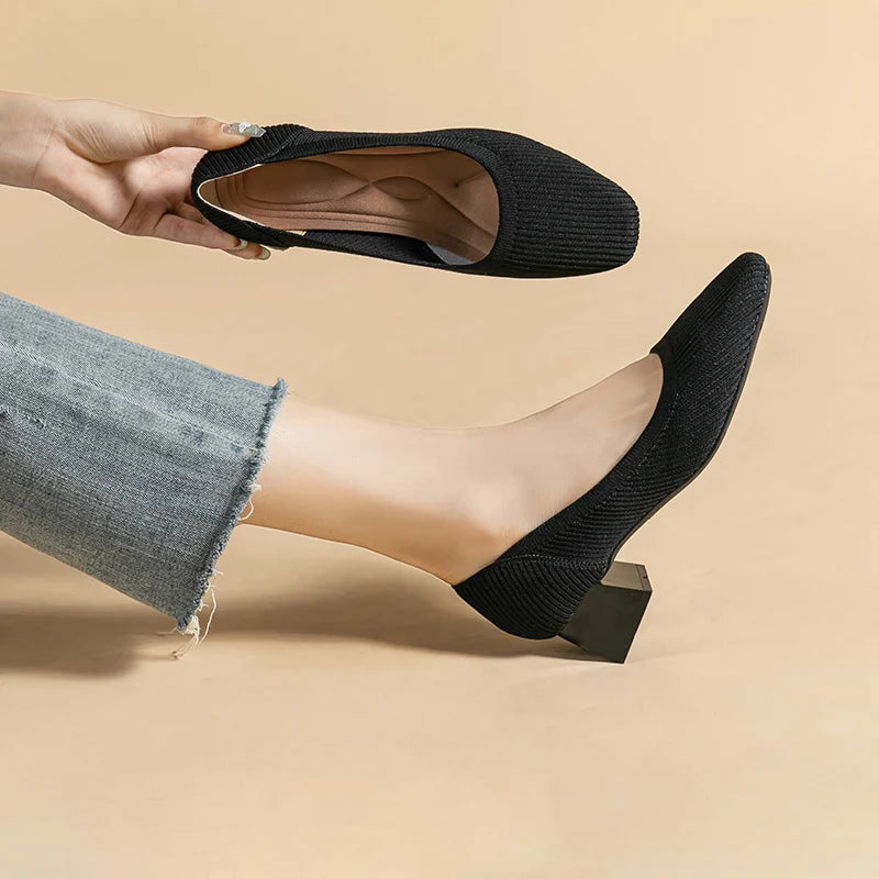 "Amari" Knitted Mid-Heels