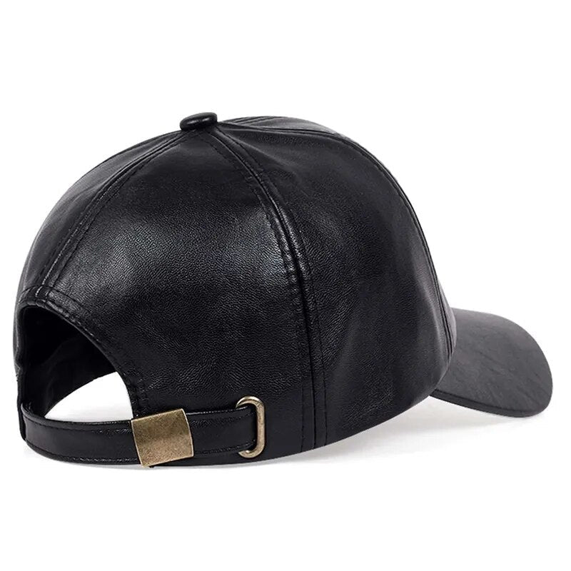 Vintage Leather Baseball Cap by Cristian MorettiĀ® - Cristian Moretti