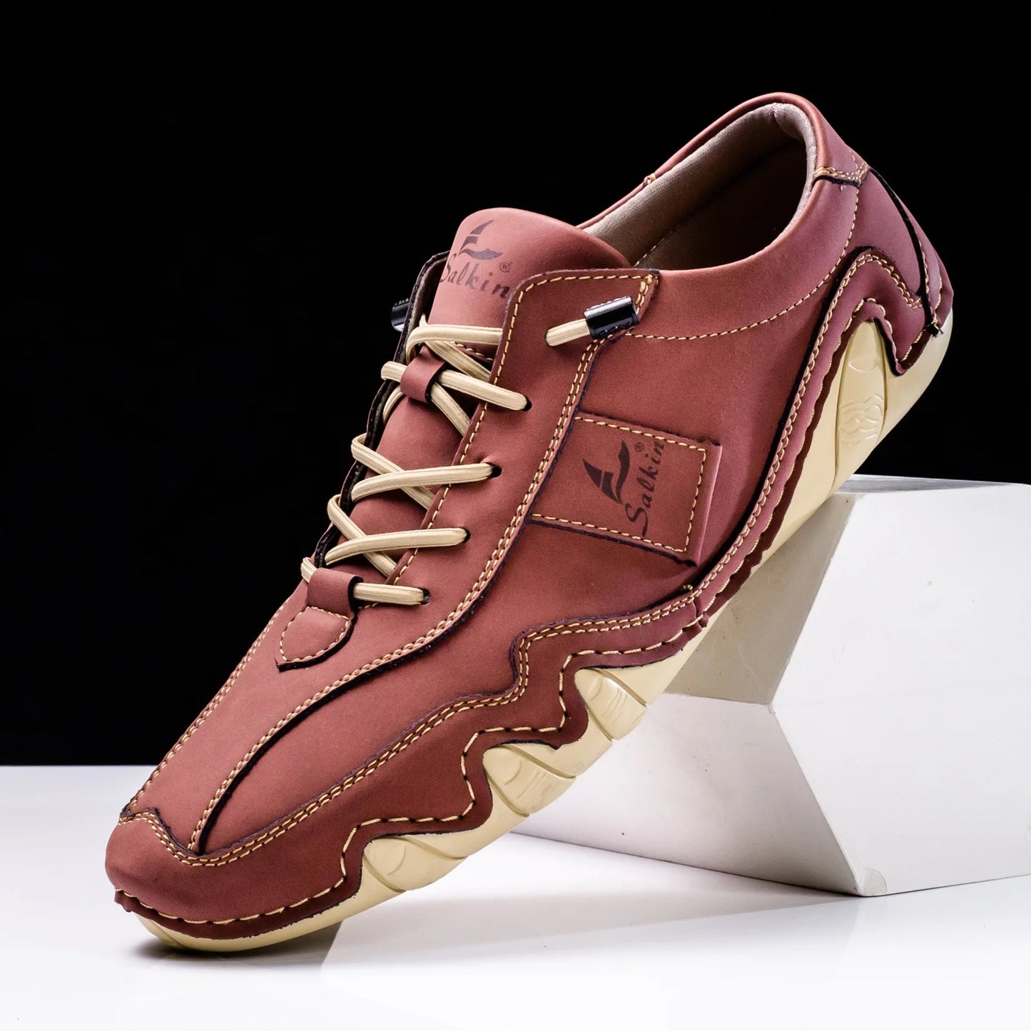 The Salkin™ Retro Genuine Leather Italian Shoes - by Cristian Moretti™