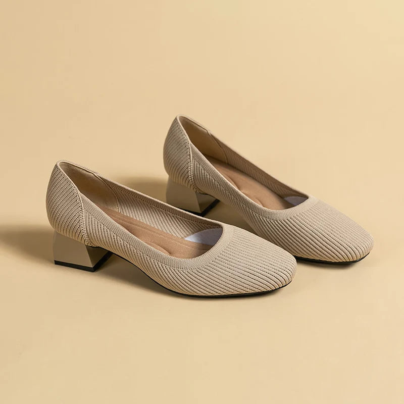 "Amari" Knitted Mid-Heels