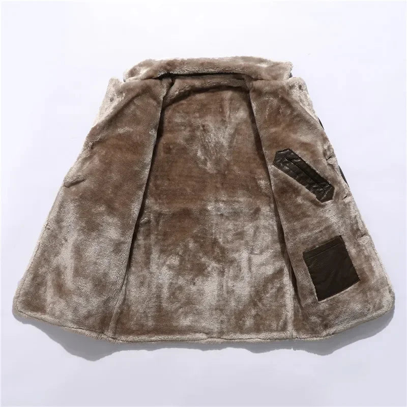 "Giorgio" Leather Winter Coat