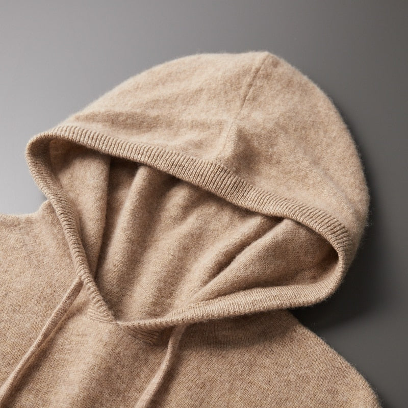 100% Merino Wool Premium Hoodie by Cristian Moretti® - Cristian Moretti