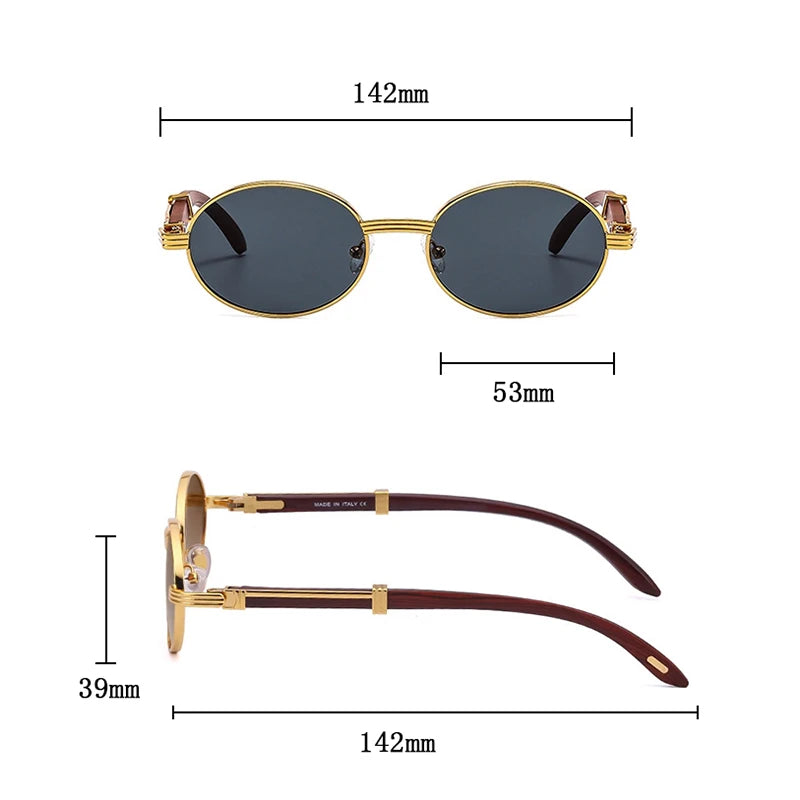 "Enzo" - Premium Oval Sunglasses by Cristian MorettiĀ®
