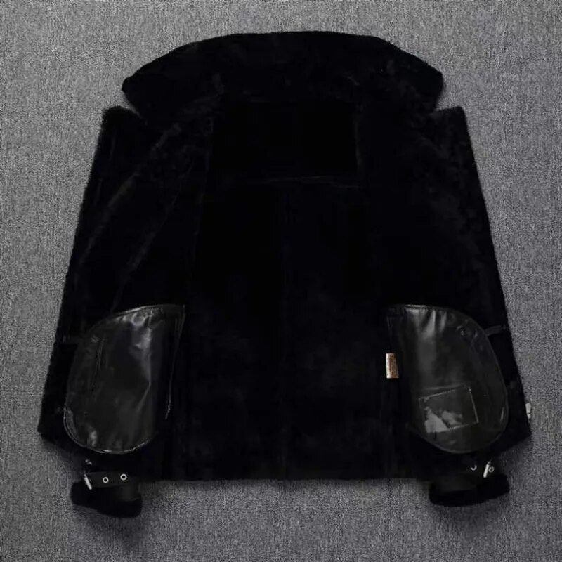 Premium Cashmere Genuine Leather Jacket by Cristian MorettiĀ® - Cristian Moretti