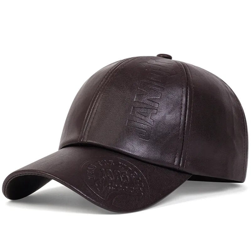Vintage Leather Baseball Cap by Cristian MorettiĀ® - Cristian Moretti