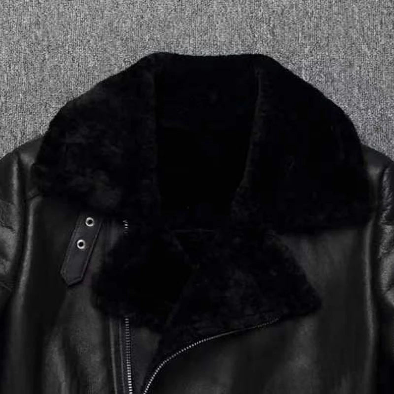 Premium Cashmere Genuine Leather Jacket by Cristian MorettiĀ® - Cristian Moretti