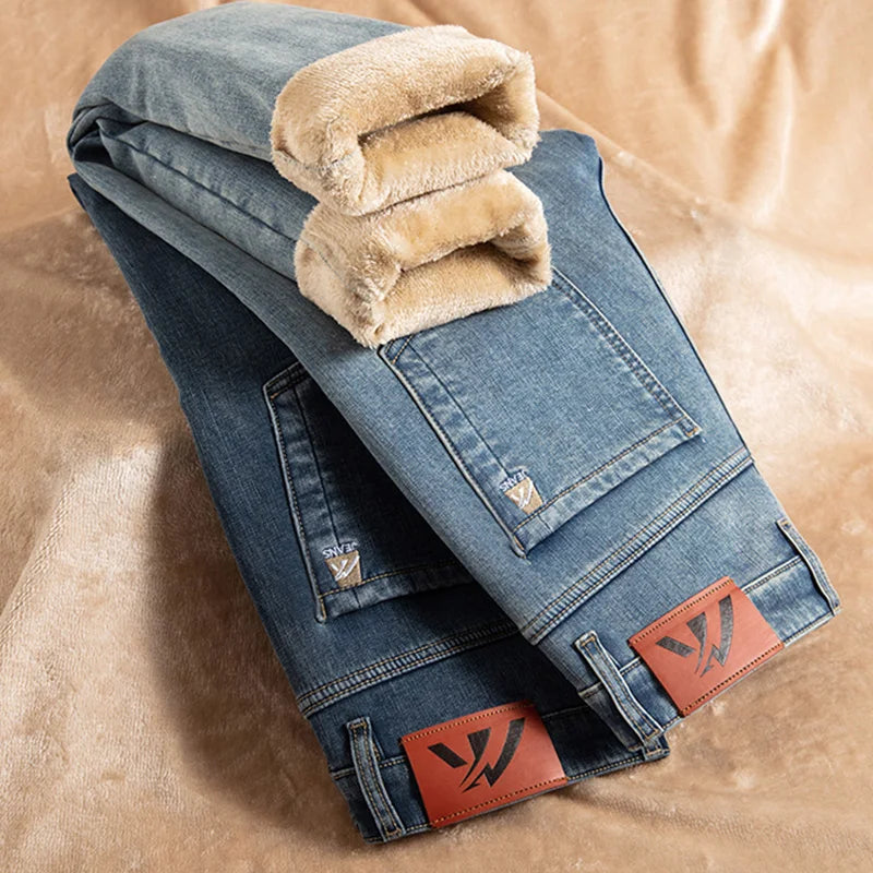 Wool lined fashion jeans