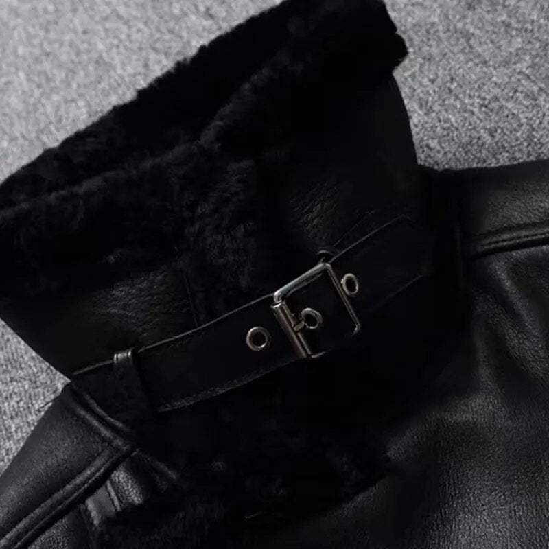 Premium Cashmere Genuine Leather Jacket by Cristian MorettiĀ® - Cristian Moretti