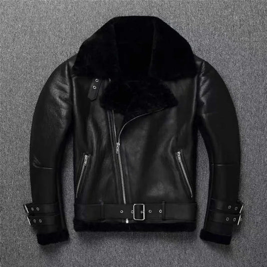 Premium Cashmere Genuine Leather Jacket by Cristian Moretti® - Cristian Moretti