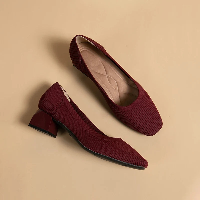"Amari" Knitted Mid-Heels