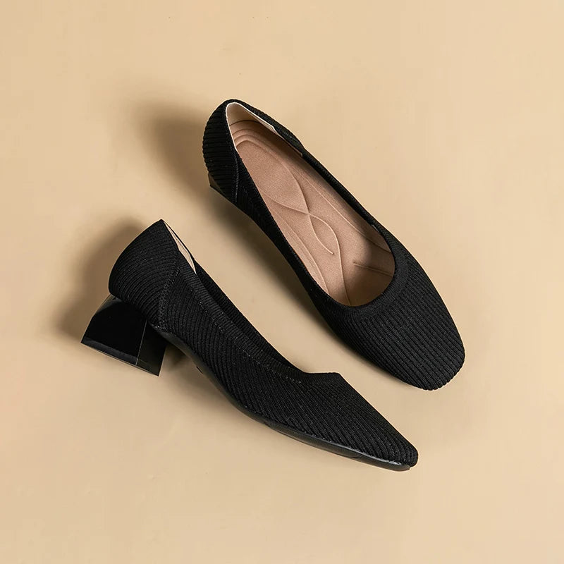 "Amari" Knitted Mid-Heels