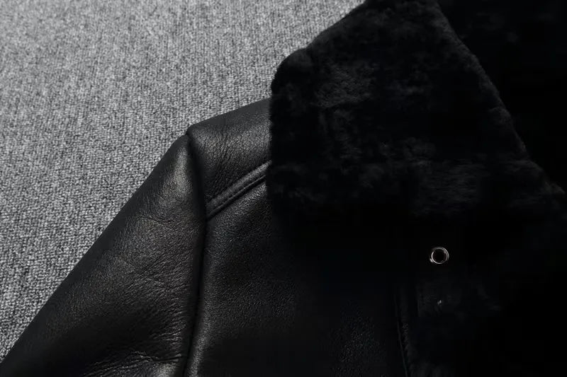 Premium Cashmere Genuine Leather Jacket by Cristian MorettiĀ® - Cristian Moretti