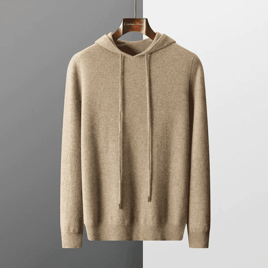 100% Merino Wool Premium Hoodie by Cristian Moretti® - Cristian Moretti