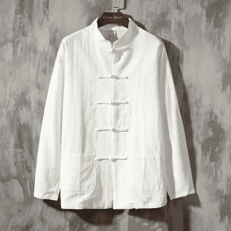"The Samurai" Japanese Style Linen Shirt - by Cristian Moretti® - Cristian Moretti
