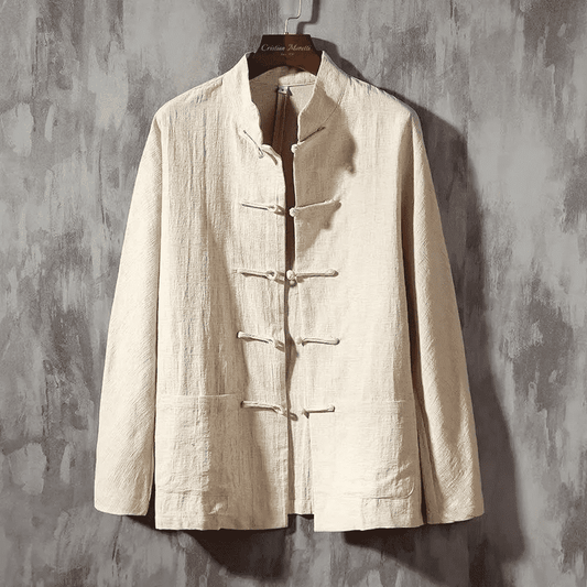 "The Samurai" Japanese Style Linen Shirt - by Cristian Moretti® - Cristian Moretti