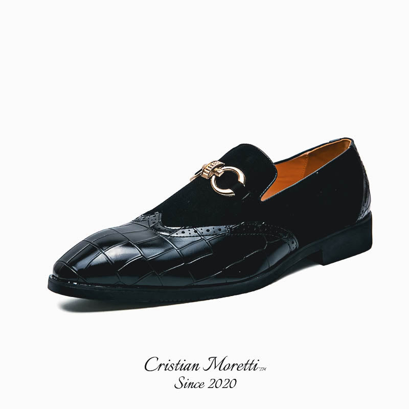 "Luigi" Premium Nubuck Leather Slip-on Shoes by Cristian Moretti®