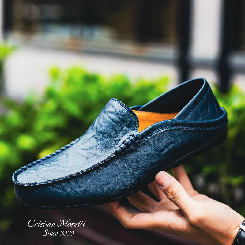 Luciano Mancini™ Genuine Leather Signature Loafers