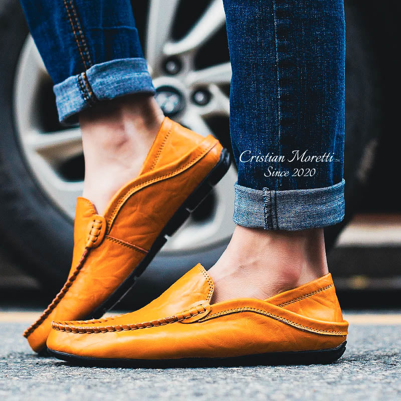 Luciano Mancini™ Genuine Leather Signature Loafers