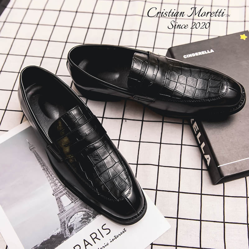 Enrico Vitali™ Genuine Leather Slip-On Shoes