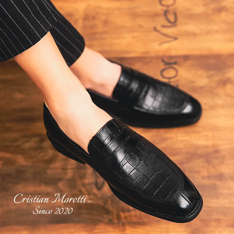 Enrico Vitali™ Genuine Leather Slip-On Shoes