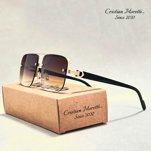 Alberto Lombardi™ Semi-Rimless Sunglasses by Cristian Moretti™