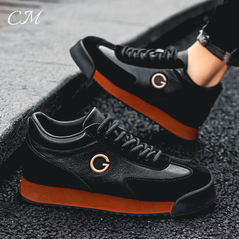 Angelo Guerra™ Italian Leather Sneakers