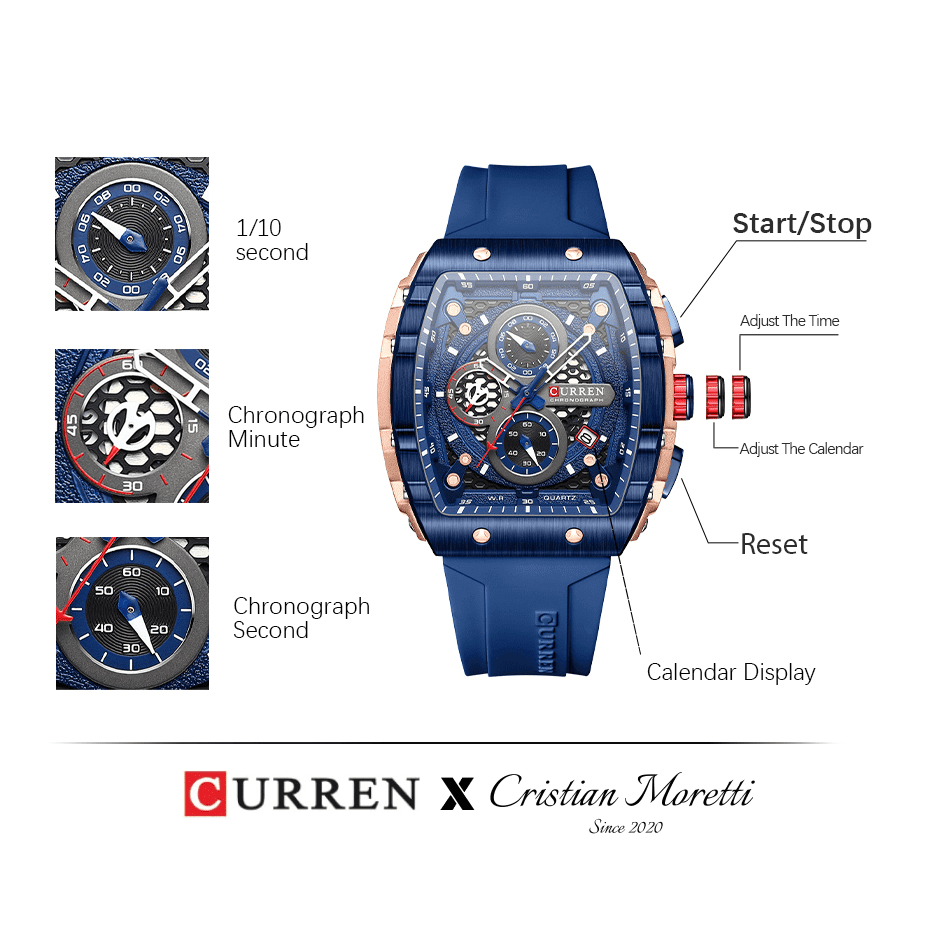 The Baller - Chronograph Watch by Curren™ & Cristian Moretti® - Cristian Moretti