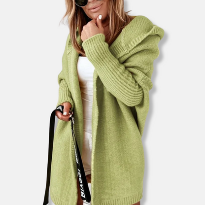 Dolce Bruma – Open-Front Hooded Cardigan