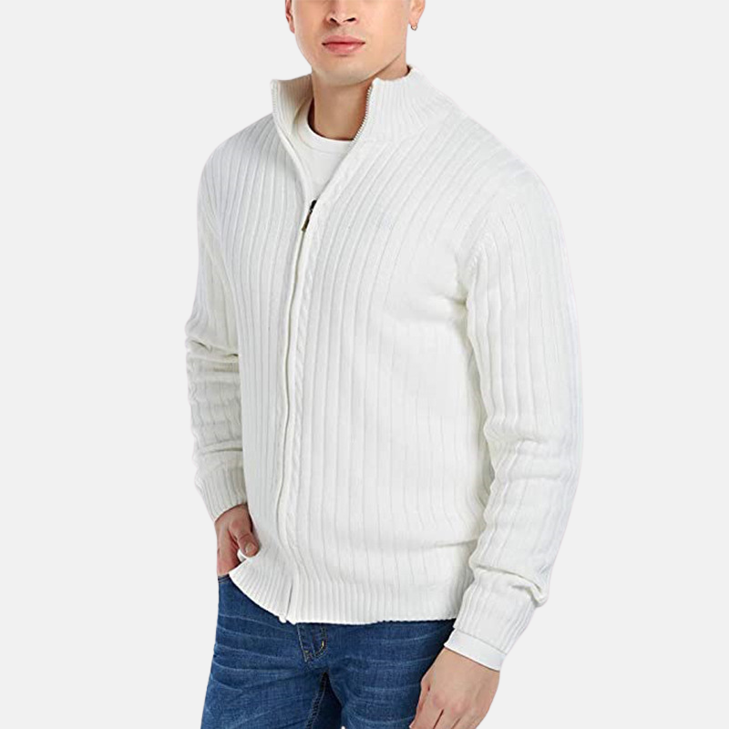 Cortese – Ribbed Zip Cardigan