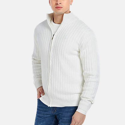 Cortese – Ribbed Zip Cardigan