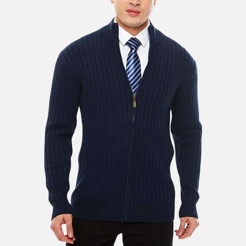 Cortese – Ribbed Zip Cardigan