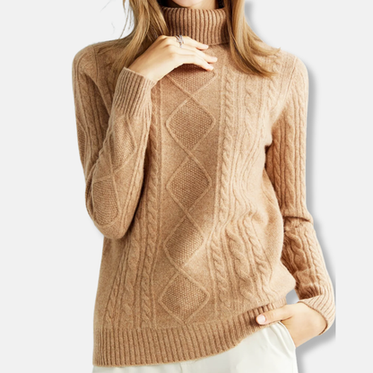 Neve Lucente – 100% Merino Wool Turtleneck Sweater