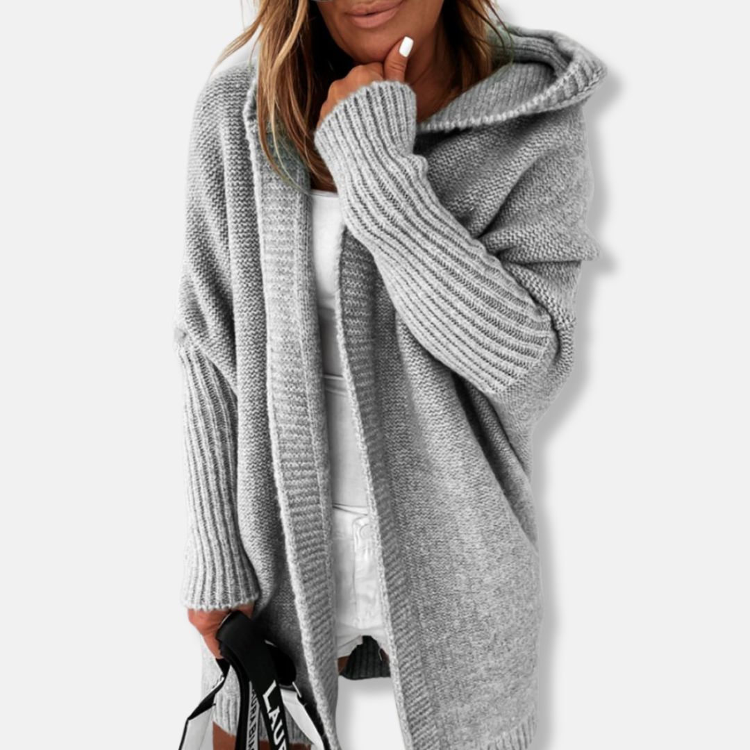 Dolce Bruma – Open-Front Hooded Cardigan