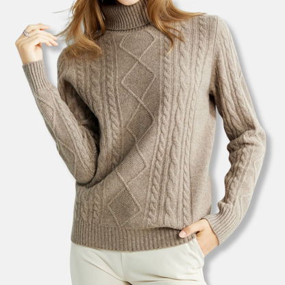 Neve Lucente – 100% Merino Wool Turtleneck Sweater