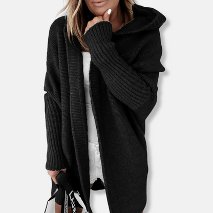 Dolce Bruma – Open-Front Hooded Cardigan