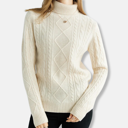 Neve Lucente – 100% Merino Wool Turtleneck Sweater