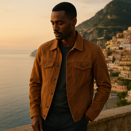 "Alfredo" Genuine Suede Jacket - Cristian Moretti