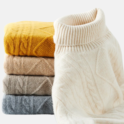 Neve Lucente – 100% Merino Wool Turtleneck Sweater